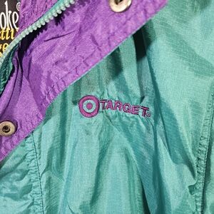 Vintage 90's Dunbrooke Target Teal Full Zip Nylon Jacket!